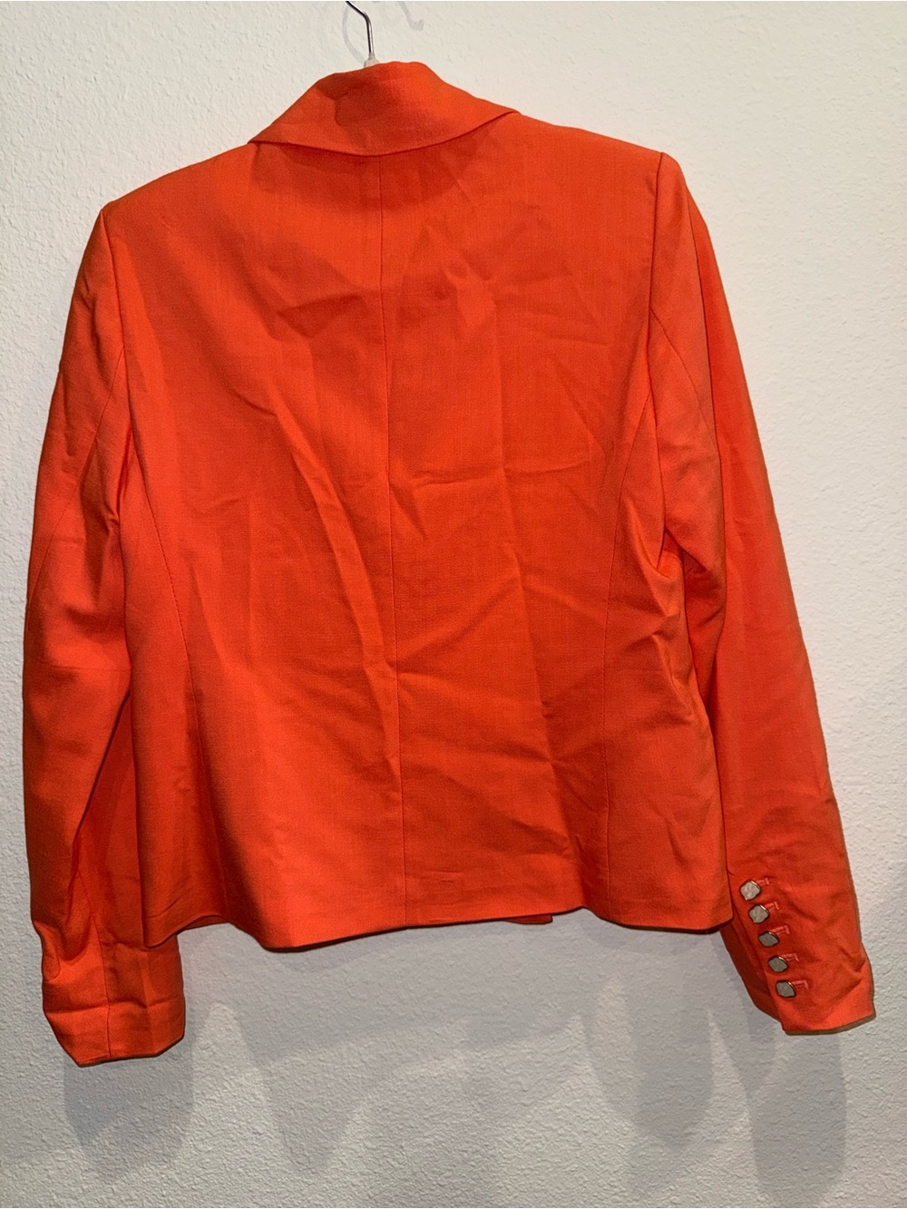 House of Harlow 1960 Bright Orange Double-Breasted Blazer - Picture 2 of 6